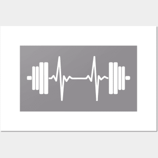 Barbell Heartbeat Posters and Art